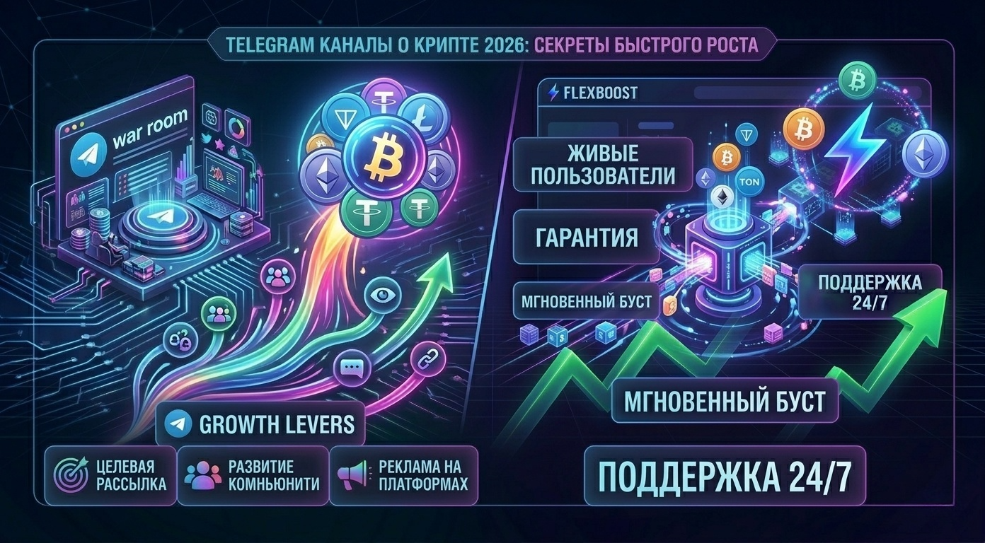 Telegram Каналы о Крипте: Особенности накрутки для этой аудитории — FlexBoost