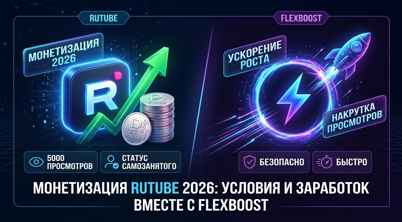 Rutube монетизация для авторов 2026: Условия и способы заработка — FlexBoost