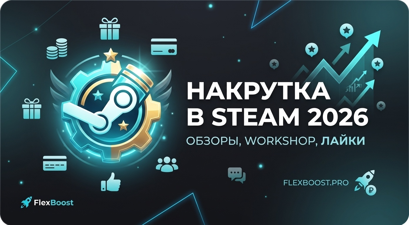 Накрутка в Steam 2026: Как поднять активность, обзоры и лайки в Мастерской