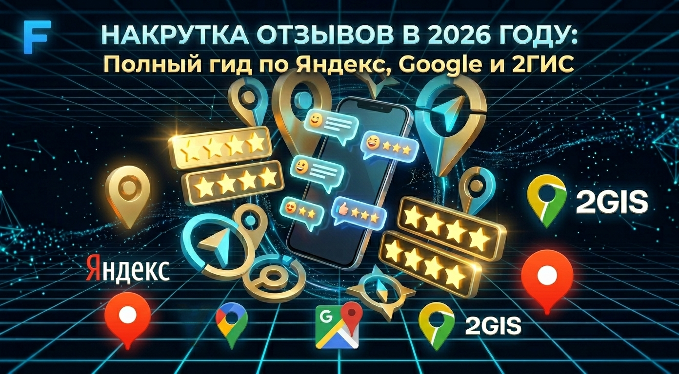 Накрутка отзывов 2ГИС, Яндекс и Google Maps: Поднять рейтинг в 2026