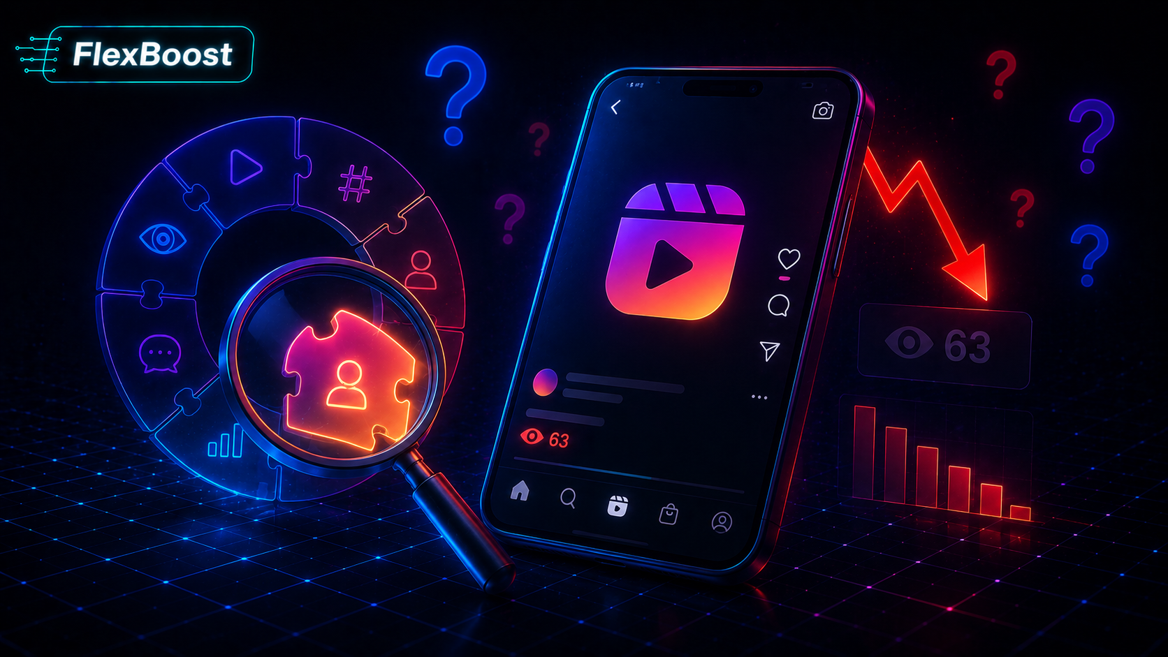 Почему мои Reels не набирают просмотры — 7 причин и решения 2026 | FlexBoost