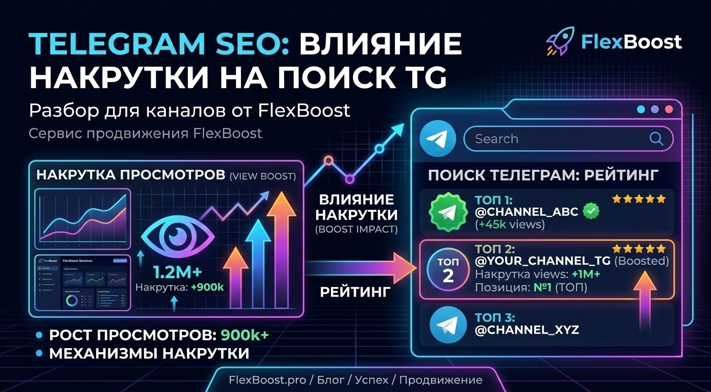 Telegram SEO: Как накрутка просмотров влияет на выдачу в поиске TG — FlexBoost