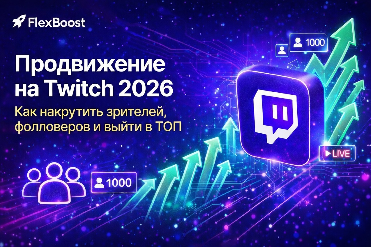Продвижение на Twitch 2026: Как накрутить зрителей, фолловеров и выйти в ТОП