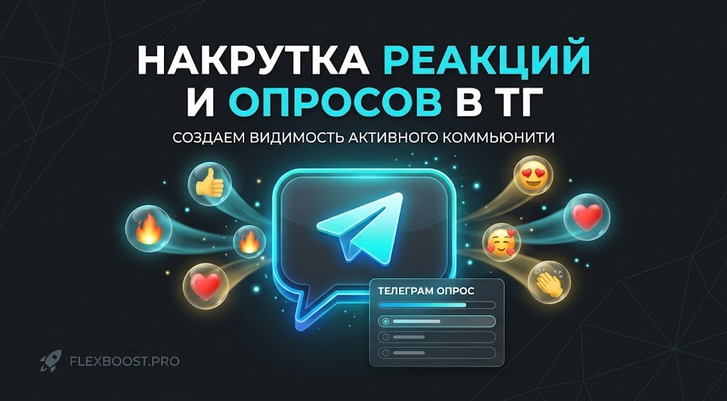 Накрутка реакций и опросов в Telegram 2026: Создаем живой канал с FlexBoost