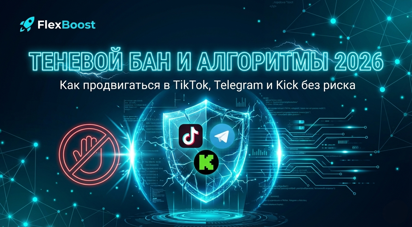 Теневой бан и алгоритмы 2026: Как продвигаться в TikTok, Telegram и Kick без риска